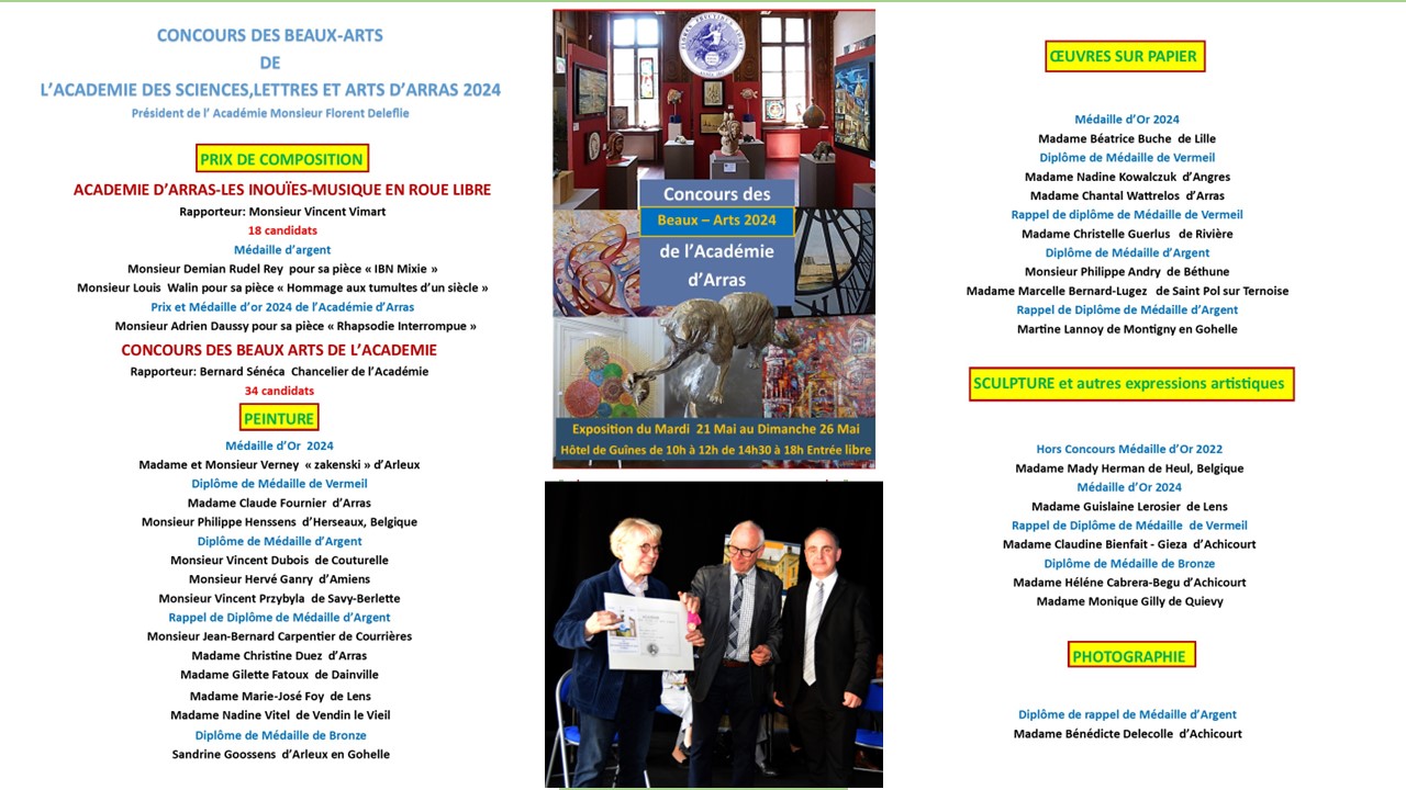 Concours des Beaux-arts 2024 et résultats